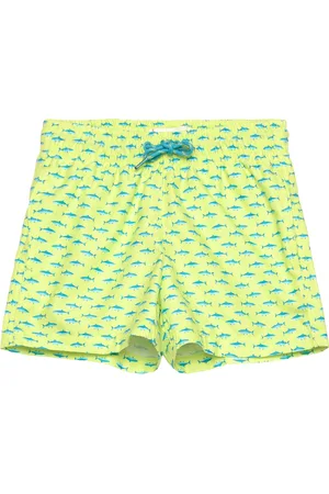 MANGO Shark-Print Swimsuit Uimashortsit Green