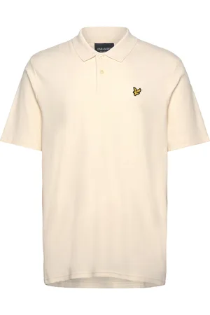 Lyle & Scott Ribbed Polo Shirt Tops Polos Short-sleeved Cream