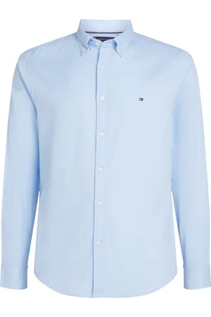 Tommy Hilfiger Flex Dobby Sf Shirt Tops Shirts Casual Shirts Blue