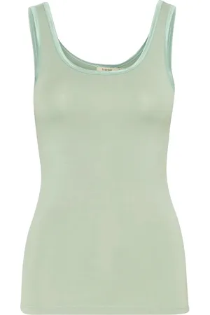 FRANSA Frzulu Top 11 Tops T-shirts & Tops Sleeveless Green