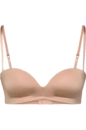 Lindex Bra Wirefree Strapless Fleur Lingerie Bras & Tops Soft Bras Non Wired Bras Beige