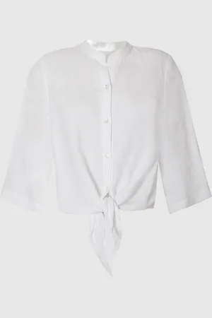 Andiata Ivette Tops Shirts Short-sleeved White