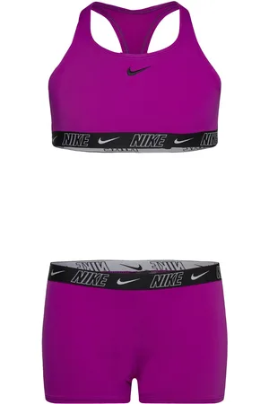 Nike Nike Logo Tape Racerback Short Set Sport Bikinis Purple