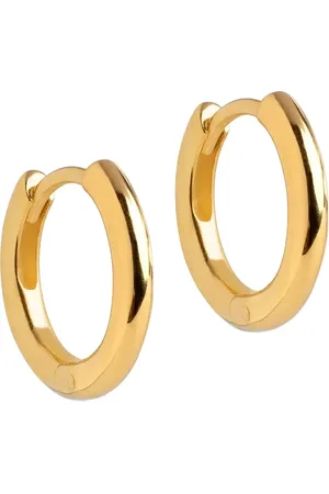 Enamel Chunky Classic 10 Mm Hoops Accessories Jewellery Earrings Hoops Gold