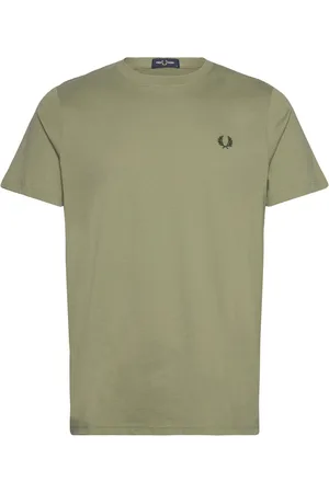 Fred Perry Crew Neck T-Shirt Tops T-shirts Short-sleeved Khaki Green