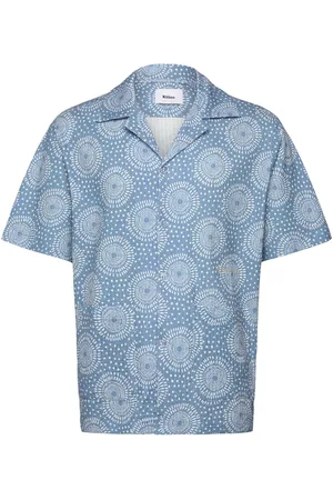 Nikben Prahina Shirt Tops Shirts Short-sleeved Shirts Blue