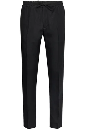 J Lindeberg Soren Drape Linen Pants Bottoms Trousers Linen Trousers Black