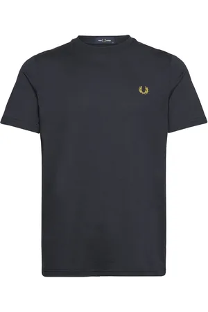 Fred Perry Tennis Graphic Tee Tops T-shirts Short-sleeved Navy