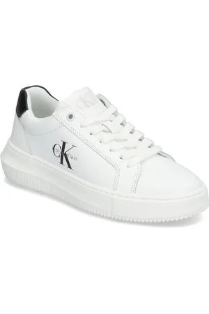 Calvin Klein Chunky Cupsole Mono Lth Wn Matalavartiset Sneakerit Tennarit White