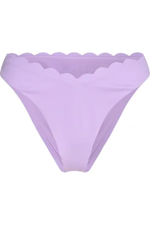 Hunkemöller Scallop High Leg R Swimwear Bikinis Bikini Bottoms Bikini Briefs Purple