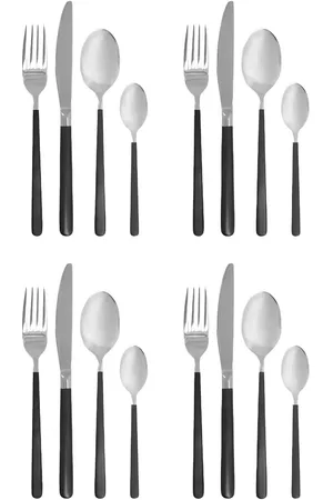 House Doctor Bestiksæt, Hdox, Sort;Sølv Home Tableware Cutlery Cutlery Set Black