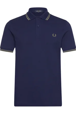 Fred Perry Twin Tipped Fp Shirt Tops Polos Short-sleeved Navy