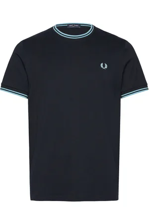 Fred Perry Twin Tipped T-Shirt Designers T-shirts Short-sleeved Black