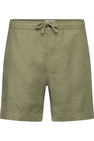 Morris Fenix Linen Shorts Bottoms Shorts Linen Shorts Khaki Green