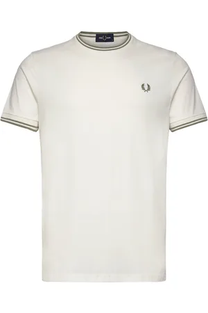 Fred Perry Twin Tipped T-Shirt Designers T-shirts Short-sleeved White