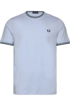 Fred Perry Twin Tipped T-Shirt Designers T-shirts Short-sleeved Blue