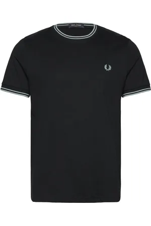 Fred Perry Twin Tipped T-Shirt Designers T-shirts Short-sleeved Black