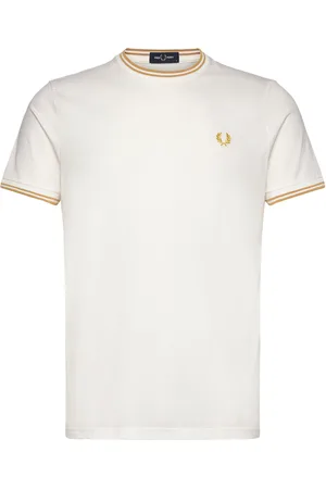 Fred Perry Twin Tipped T-Shirt Designers T-shirts Short-sleeved White