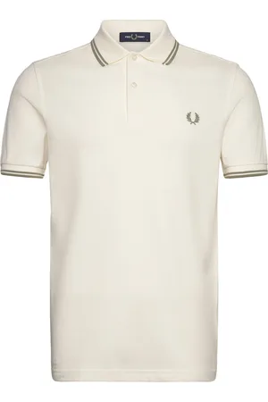 Fred Perry Twin Tipped Fp Shirt Tops Polos Short-sleeved Cream