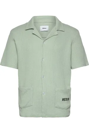 Nikben Waffle Mint Shirt Tops Shirts Short-sleeved Shirts Green