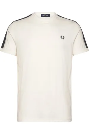 Fred Perry Contrast Tape Ringer Tee Tops T-shirts Short-sleeved White