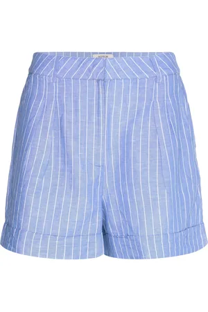 Scotch&Soda High Rise Linen Printed Shorts Sport Women Sport Clothing Sport Shorts Sport Casual Shorts Blue