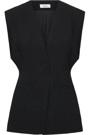 Stylein Briella Vest Designers Sleeveless Blazers Black