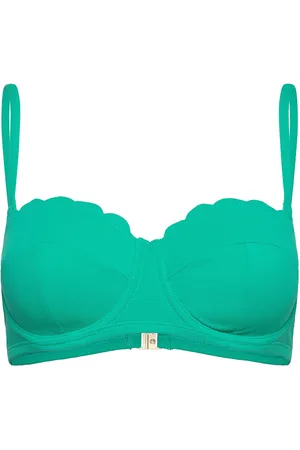 Hunkemöller Scallop Pb Swimwear Bikinis Bikini Tops Wired Bikinitops Green