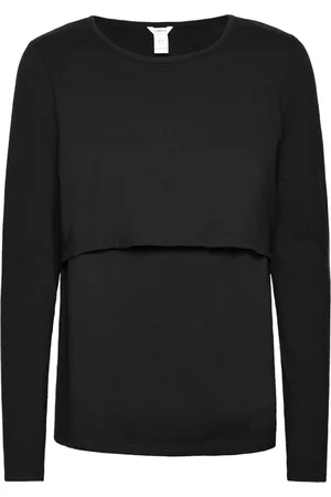 Lindex Top Mom Vera New Nursing Tops T-shirts & Tops Long-sleeved Black