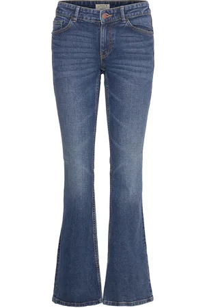 Lindex Trousers Denim Fay Dark Blue Bottoms Jeans Flares Blue