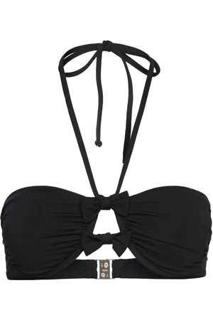 Seafolly Beau Ruched Underwire Bra Swimwear Bikinis Bikini Tops Bandeau Bikinitops Black