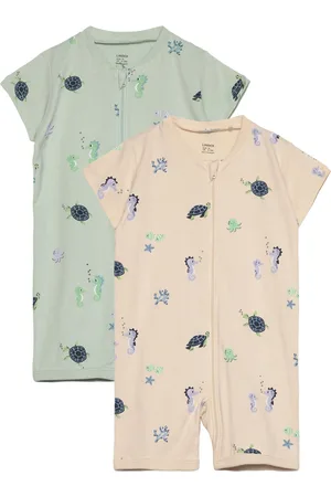 Lindex Pyjamas Romper 2 Pack Aop Pyjama Sie Jumpsuit Haalari Multi/patterned