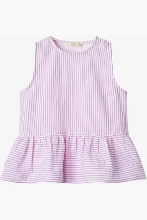Fliink Ciao Stripe Top Tops T-shirts Sleeveless Pink