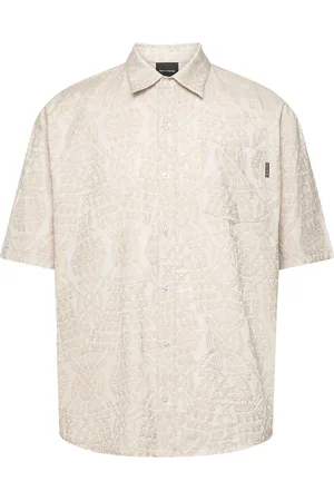 Daily paper Zuri Macrame Jacquard Relaxed Ss Shirt Designers Shirts Short-sleeved Beige