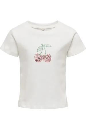 ONLY Kogkira Life Ss Blng O-Neck Baby Tee Jrs Tops T-shirts Short-sleeved White