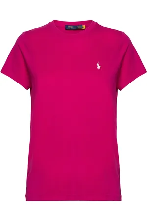 Ralph Lauren Cotton Jersey Crewneck Tee Tops T-shirts & Tops Short-sleeved Pink