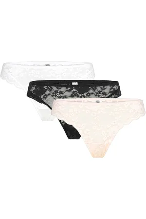 Lindex Brief Thong Reg Iris Lace Back Stringit Alusvaatteet Multi/patterned