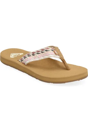 Roxy Porto Rope Sport Summer Shoes Sandals Flip Flops Brown