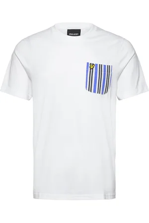 Lyle & Scott Stripe Pocket T-Shirt Tops T-shirts Short-sleeved White