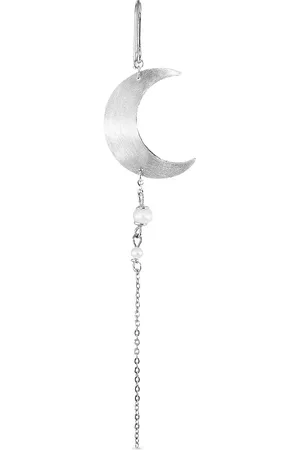 Jane Koenig Half Moon Earring With Pearl Chain Korvakoru Korut Silver