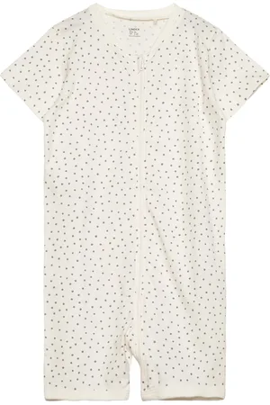 Lindex Pyjamas Romper Sheep Bf Pyjama Sie Jumpsuit Haalari White