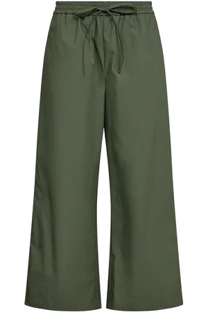 soyaconcept Sc-Rachelle Bottoms Trousers Wide Leg Green
