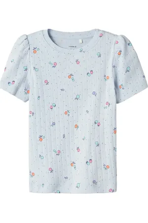 NAME IT Nmfhamanda Ss Slim Top Pb Tops T-shirts Short-sleeved Blue