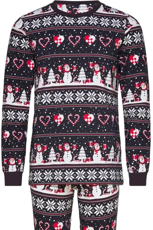 Christmas Sweats Christmas Heart Pajamas Navy Pyjama Black