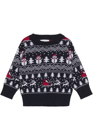 Christmas Sweats The Stylish Christmas Jumper Navy Tops Knitwear Pullovers Black