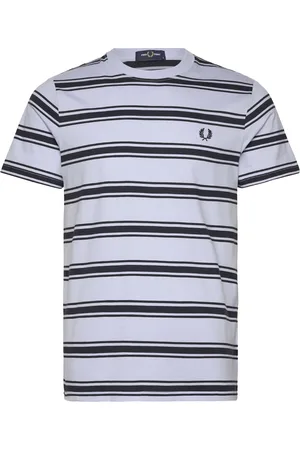 Fred Perry Fine Stripe T-Shirt Tops T-shirts Short-sleeved Blue