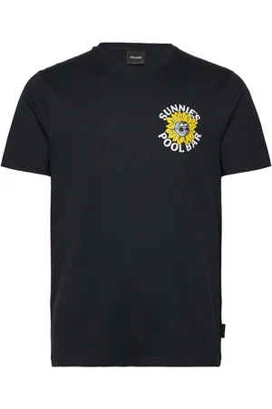 Lyle & Scott Sunnies Pool Bar Graphic T-Shirt Tops T-shirts Short-sleeved Black