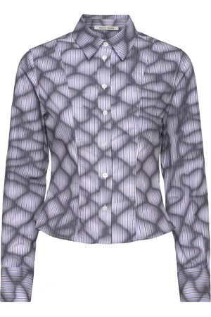 WoodWood Grace Poplin Shirt Tops Shirts Long-sleeved Purple