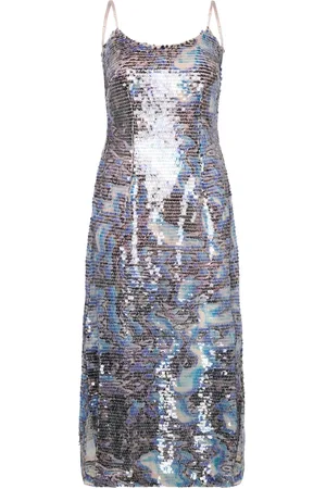 WoodWood Lauri Sequin Dress Dresses Party Dresses Blue