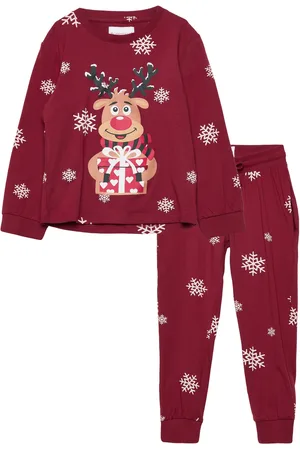 Christmas Sweats Rudolph’s Cute Pyjamas Red Kids Pyjamasetti Pyjama Multi/patterned